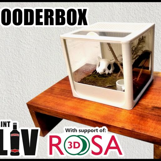 SPOODERBOX.png Download free STL file Spooderbox. Small creature enclosure. • 3D printing object, 3D_PrintSlav