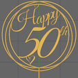 50th.png Cake Topper
