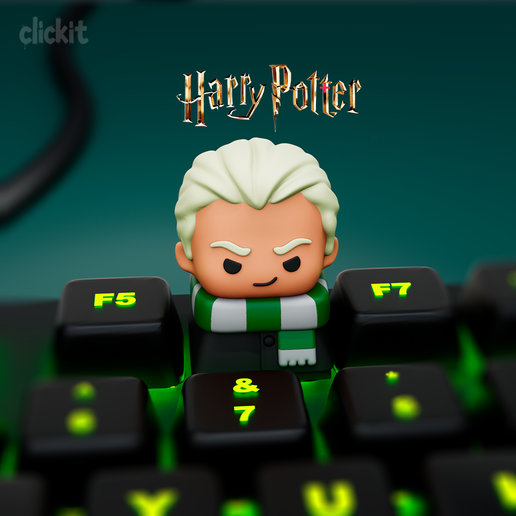 Draco Malfoy Keycap Clicker - 3D Printable Wizard Keycap STL