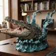 crocdile.png Crocodile STL File-Alligator 3D Model for 3D Printing