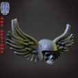 Skull_with_wings_v1_Bas_relief_6.jpg Skull with wings v1 Bas relief home decoration