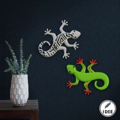 54.jpg STL file Gecko Wall Decoration・3D printable model to download