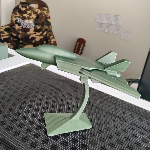 3D printing Print-in-place and articulated Jet Fighter with Stand ...