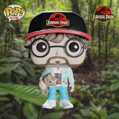 stevenspilbergFINAL.jpg STL-Datei Funko Pop Steven Spielberg Jurassic Park Jurassic World T-rex Direktor・3D-druckbares Modell zum Herunterladen