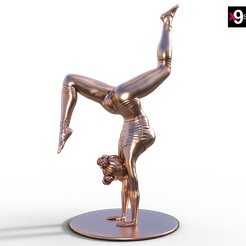 Yoga-Pose-Handstand-with-Splits.png STL file Handstand with Splits - Yoga Pose・Model to download and 3D print, x9s