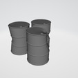 7c6ce6a2-5e6c-49ed-addf-f16834871089.png 1:35 scale set of damaged oil barrels