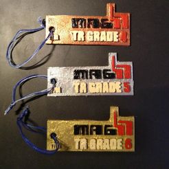 grade.jpg STL file Climbing Badge (lead climb font grade)・Model to download and 3D print