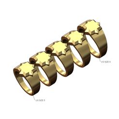 Chamfred-star-signet-ring-size5to9-00.jpg Télécharger fichier 3MF Bague sigillaire étoile orientale chanfreinée tailles US 5 à 9 Modèle d'impression 3D • Plan imprimable en 3D, RachidSW