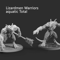 lizardmen.png STL file Lizardmen Warriors・3D printer model to download