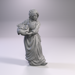 girl3.png Файл STL Крестьянская девушка・Идея 3D-печати для скачивания