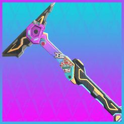 Valorant-Glitchpop-Collection-Axe-Small.jpg Fichier STL Valorant Glitchpop Axe Melee 1:1 Modèle 3D・Design à télécharger et à imprimer en 3D