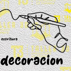 Sin-título-2.jpg Archivo STL silueta mano escritura para decoracion hand writing・Objeto imprimible en 3D para descargar