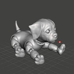 dog_laying_down.JPG STL-Datei 3d Jointed Puppy Dog Lying Down kostenlos・Modell zum 3D-Drucken zum herunterladen
