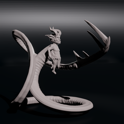 B.png STL file Bladed Imp Demon・3D printing idea to download