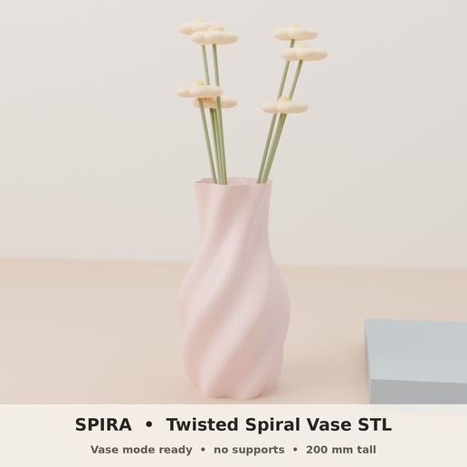 SPIRA Twisted Spiral Vase - Vase Mode Ready