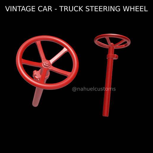 VINTAGE CAR - TRUCK STEERING WHEEL 3D model