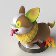 YamperC.jpg YAMPER V2 - Sitting pose - FAN ART - POKÉMON FIGURINE - 3D PRINT MODEL