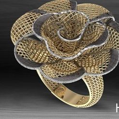 HSFZ-A-18.jpg STL file Gold Ring Earring and Pendant R20・3D printer model to download