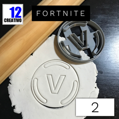 IMG_8675.PNG STL file Cookie Cutter Fortnite V Bucks Coin・3D printable design to download, 12CREATIVO