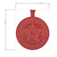 Fem-jewel-necklace-65-v7-d21.png Magical Celtic Knot Wiccan Pentacle Pendant neck  witch necklace keychain femJ-65 3d-print and cnc