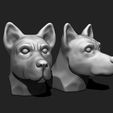 15.jpeg Tête de chien STL - Prêt pour l'impression 3D Modèle d'impression 3D