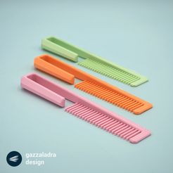 Comb_3_logo.jpg STL file Comb・3D printable model to download