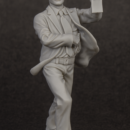 Estatua Policía de Investigación - statue Investigation Officer 3D model