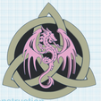 B2.png Dragon on Celtic symbol, model B