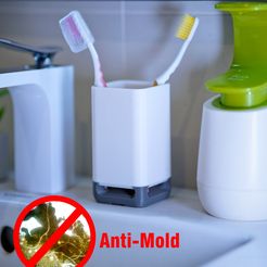 Toothbrush-holder-3D-Anti-mold.jpg Download STL file Toothbrush Holder 3D Anti-Mould (2 colours) • 3D printable design, ScaleAccessoriesXF
