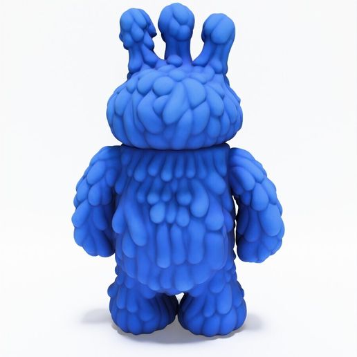 👾 Blue Sofubi Style Muckey POP MART toy・ STL File for 3D