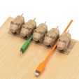 1.jpg STL file USB cable holder (Pigs type)・3D printer design to download