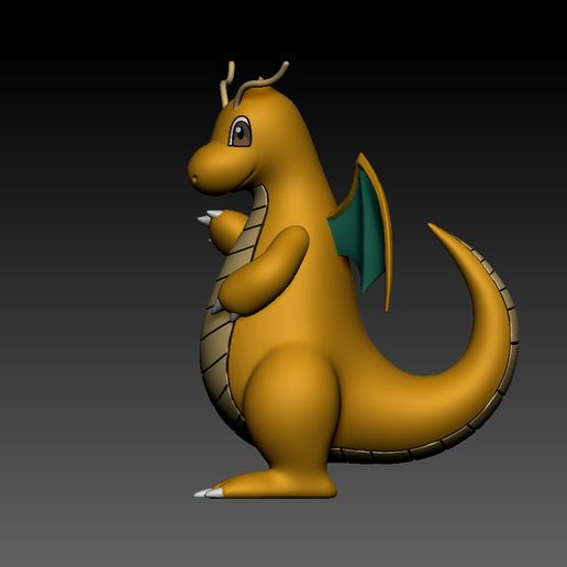 ZBrush-Document8.jpg Archivo STL pokemon dragonite・Objeto imprimible en 3D para descargar, alleph3D