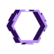 Hex_box_straight_slots_no_back.stl Modular Hexagonal Dovetail display box compatible with LEGO®  minifigures