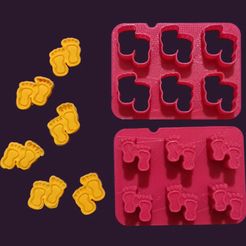 PlanchaPiecitos1.jpg STL file Sprikles - Baby Miniature Cutter - Feet.・3D print design to download