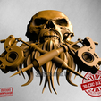 2.png Tattoo Skull stl, Tattoo Skull 3d figure, stl, 3d printer STL files, 3d printing stl, best stl, STL files, stl file 3d printing