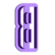 B_Ucase.stl heinrich - alphabet font - cookie cutter