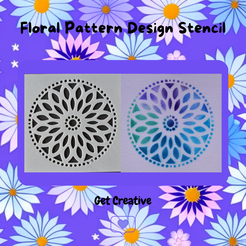 Floral-Pattern-Design-Stencil.png Fichier STL Pochoir à motifs floraux・Plan imprimable en 3D à télécharger