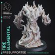 Fire-elemental-2.jpg Fire Elemental - DND Miniature - PRESUPPORTED - 32mm Scale