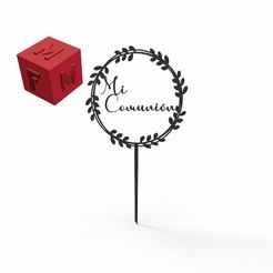 comunion3.jpg Archivo STL Mi Comunion Cake Topper M3・Objeto de impresión 3D para descargar