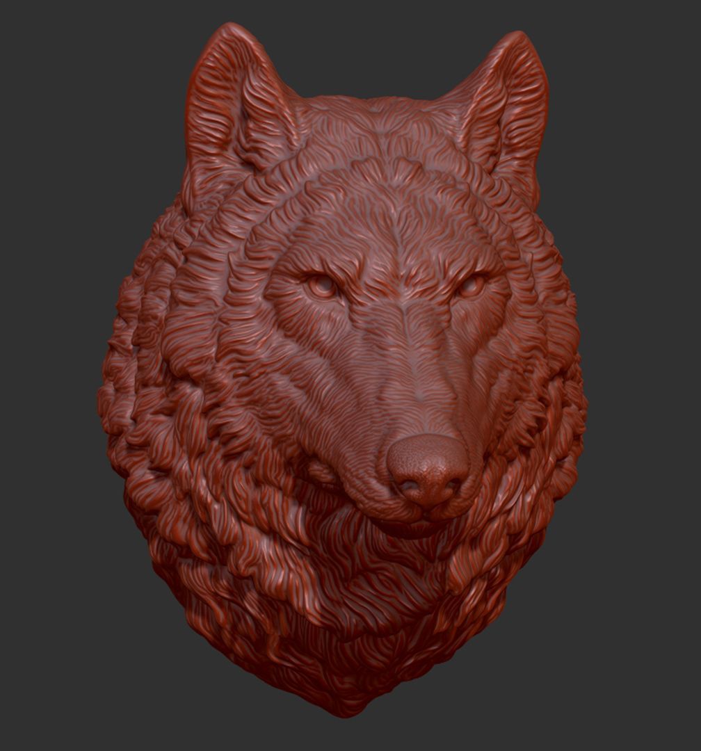 13.jpg Descargar archivo OBJ Cabeza de lobo • Diseño para impresión en 3D, guninnik81