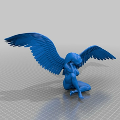 dbc82c770844203537c3595efdaf66e3.png Download free STL file angel bizarre sculpture ancient • 3D printer template, AramisFernandez