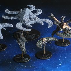 LEES_FEB23_06.jpg Fichier STL BATTLEFLEET GOTHIC STYLE NECRON FLEET - PHARAOH FLEET PACK・Modèle pour imprimante 3D à télécharger
