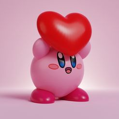 kirby-coracao-render.jpg STL-Datei Kirby-Herz kostenlos・3D-Druckvorlage zum Herunterladen