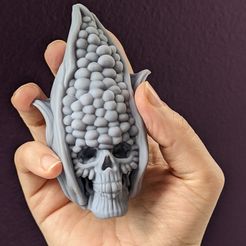 PXL_20211231_190429370.jpg Free OBJ file Skull Corn・3D printer design to download