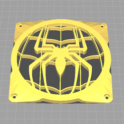 Képkivágás.png Archivo STL Cubierta del ventilador SPIDER-MAN 120mm・Diseño imprimible en 3D para descargar
