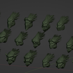 HeadsUpload.png Cannibal Chicken Short Quilled Barbarian Heads