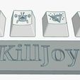 KillJoy-set-deboss.jpg Valorant KillJoy Abilities Custom Keycaps Debossed Design