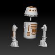 ScreenShot1227.jpg Star Wars The Mandalorian . R5-D4 droid .3D action figure .OBJ Kenner style.