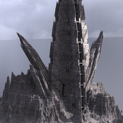 untitled.1670.png Fichier OBJ Ancienne Athéna Sci-Fi Montagne Monolithe・Modèle pour impression 3D à télécharger, aramar