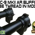 FGC-3 MKil AR BUFFER TUBE TRREAD IN MODEL UNW: FGC9 / FGC6 / MKII or MKI thread in AR buffer tube adapter TAKE2 and TAKE3
